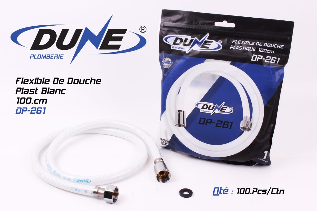 Flexible Douche Plast Blanc 100mm DP-261