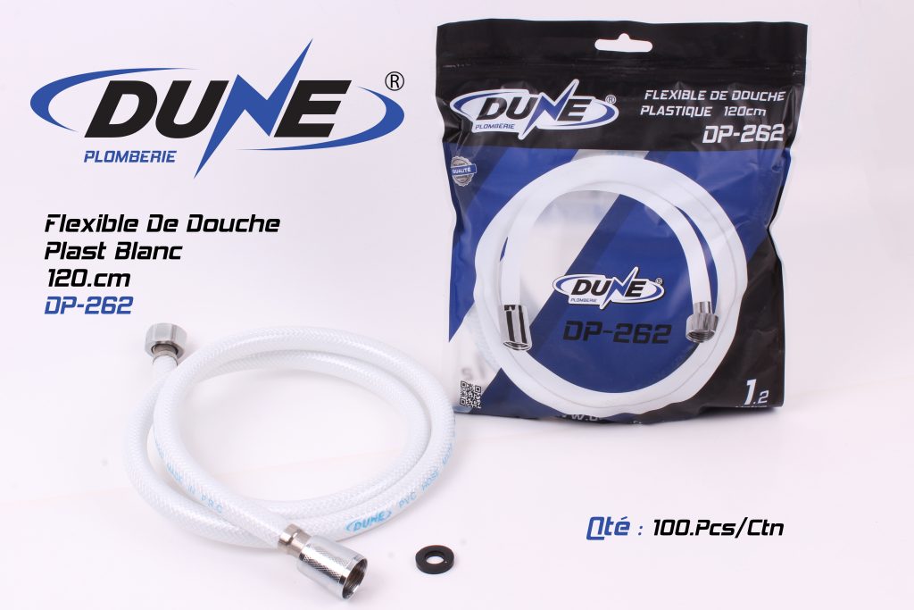 Flexible Douche Plast Blanc 120mm DP-262